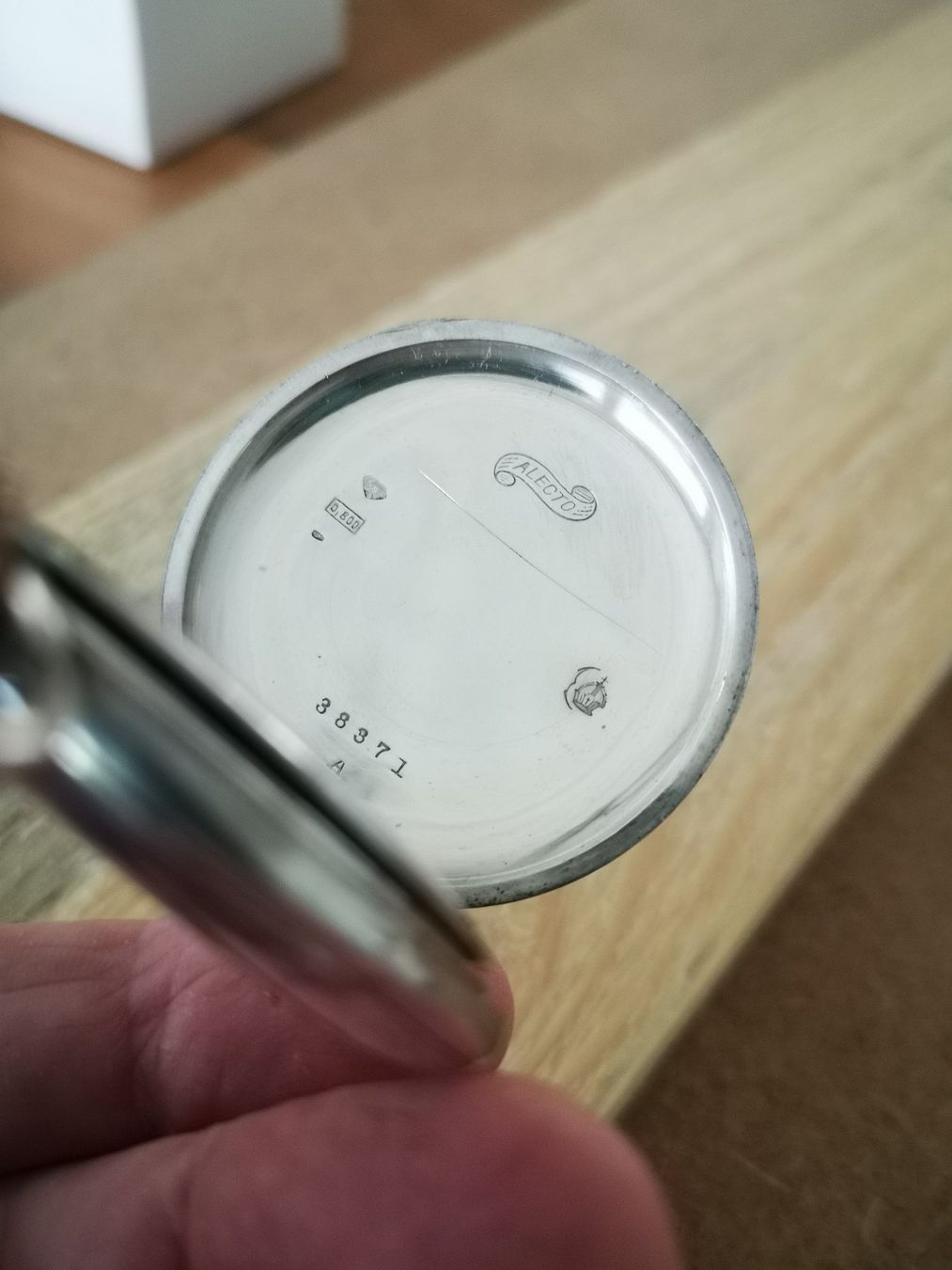 Orologi: Taschenuhr Savonnette Alecto, 50 mm, 800 Silber – Usato da Biel/Bienne venduto da boskob 3