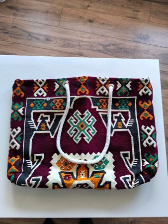 Grosse Vintage Tasche mit Ethno Muster, Neu, Top Zustand!
