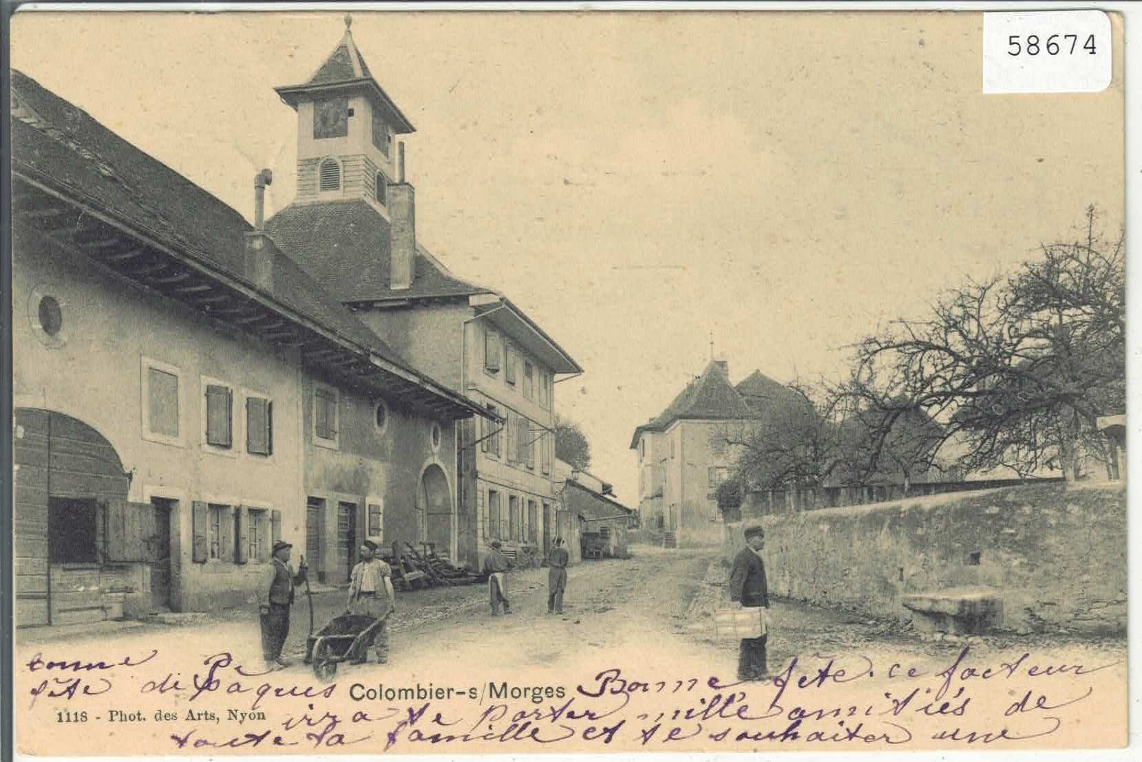 Cartoline postali: Colombier-s/Morges - animee – Usato da Ettingen venduto da Kartenplanet