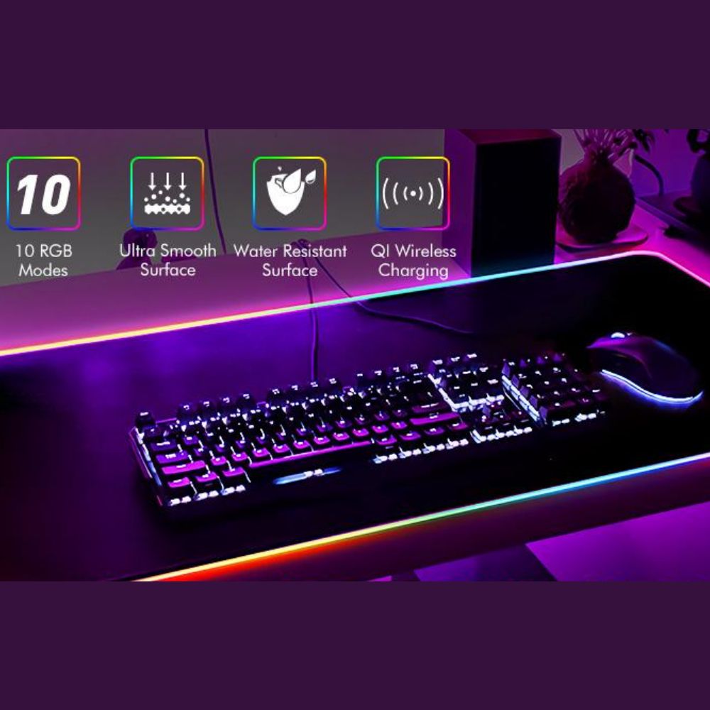 Tappetini per mouse: Mauspad mit Qi und RGB – Nuovo e nell'imballaggio originale da Dietlikon venduto da Salesmax