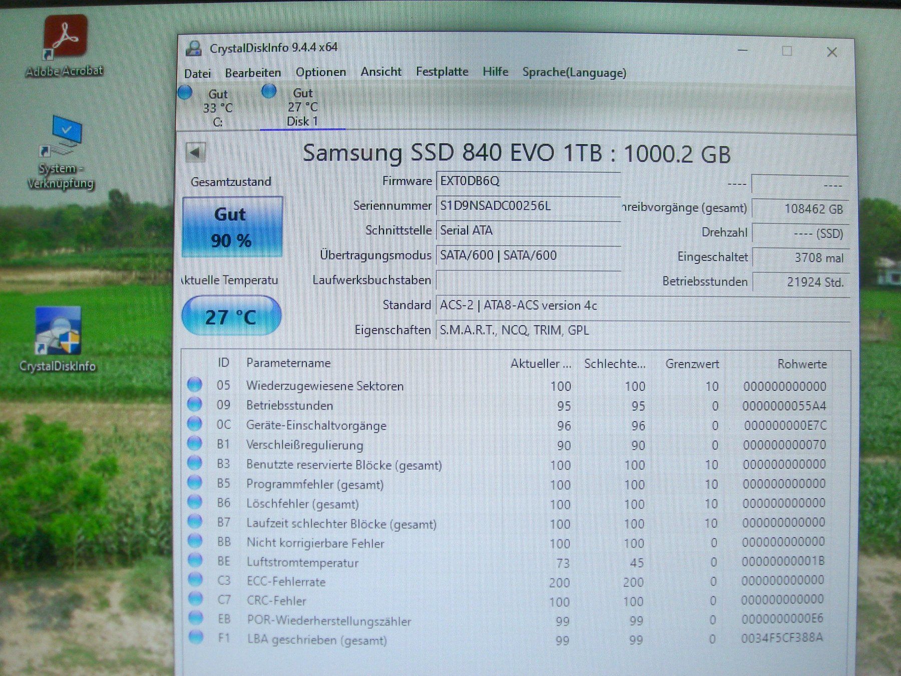 Samsung Disques durs: 1TB ssd. Samsung. Details siehe Bildern. – D'occasion à St. Gallen par pc-sg 1