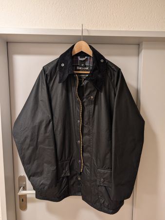 Barbour Beaufort Wachsjacke schwarz, UK42/EU52, wie neu