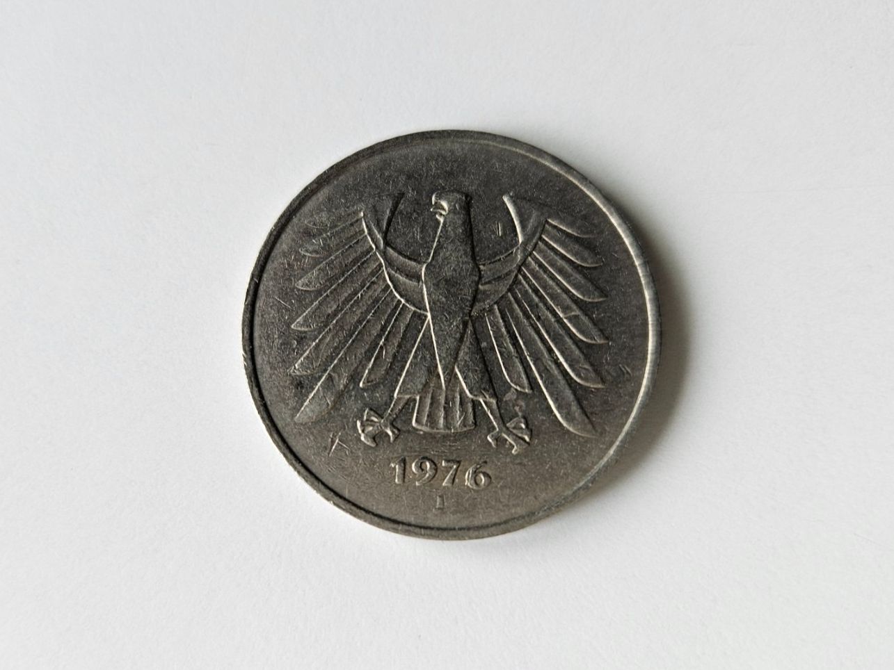 Alle Münzen: Pièce 5 Deutsche Mark 1976 J – Gebraucht aus Echandens von annegug