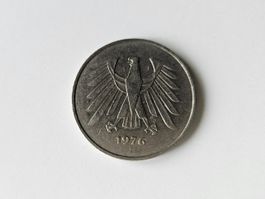 Pièce 5 Deutsche Mark 1976 J