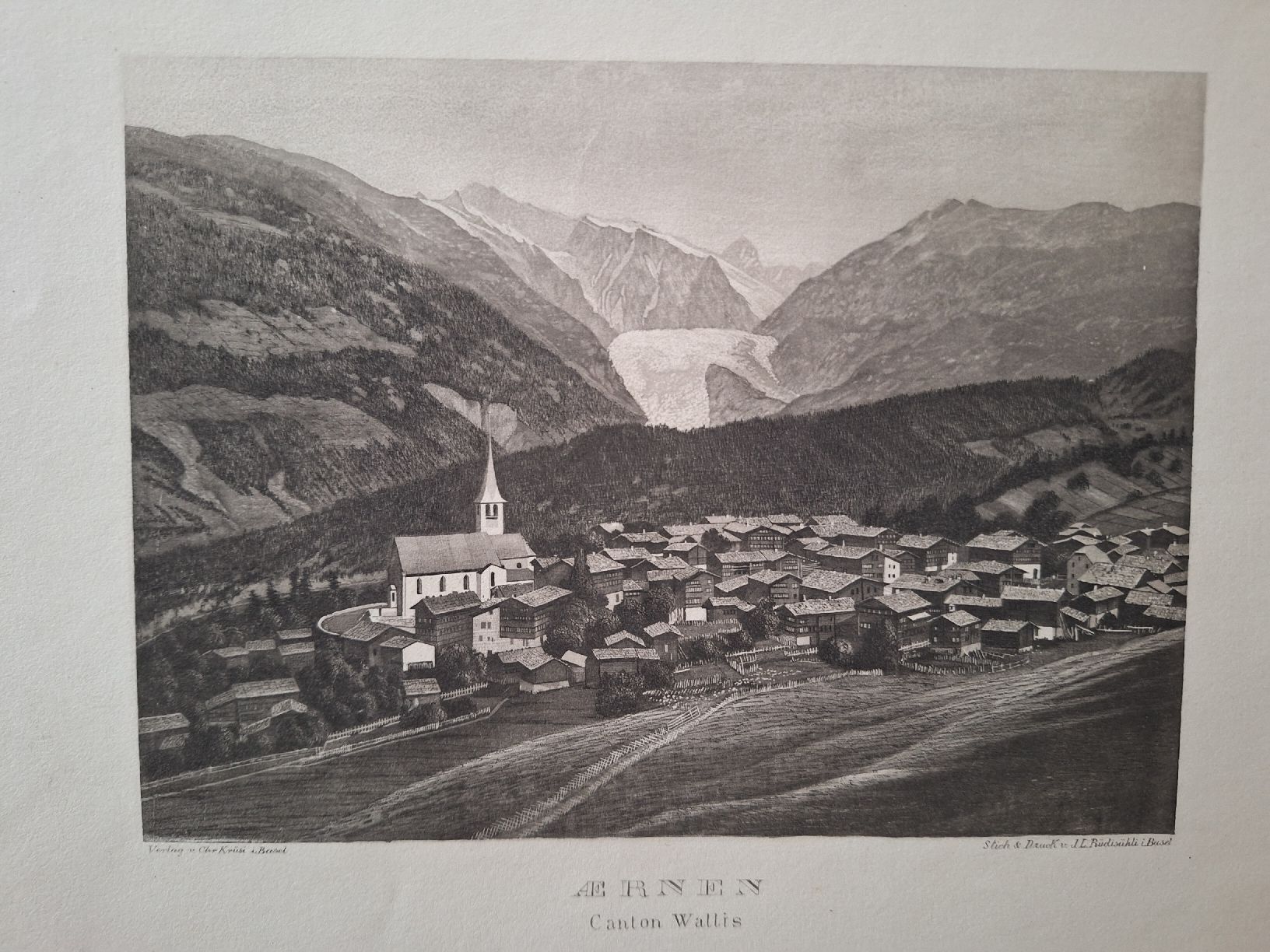 Incisioni: VALAIS. AERNEN – Usato da Bevaix venduto da bohrap