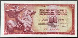 Jugoslawien 100 Dinar Banknote, 1981, Top Zustand!