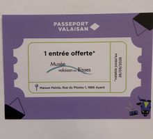1 entrée offerte Musée des bisses valaisans validité 26.09.