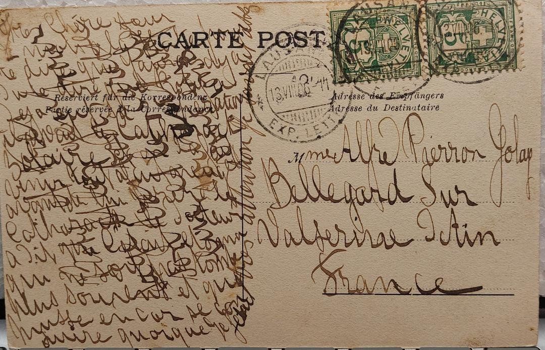 Ansichtskarten: LAUSANNE - Bois-Cerf - 1906 – Gebraucht aus Delémont von Domdom1 1