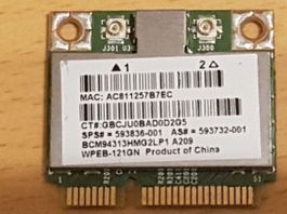 Wlan Broadcom BCM94313HMG2LP1 300 Mbps