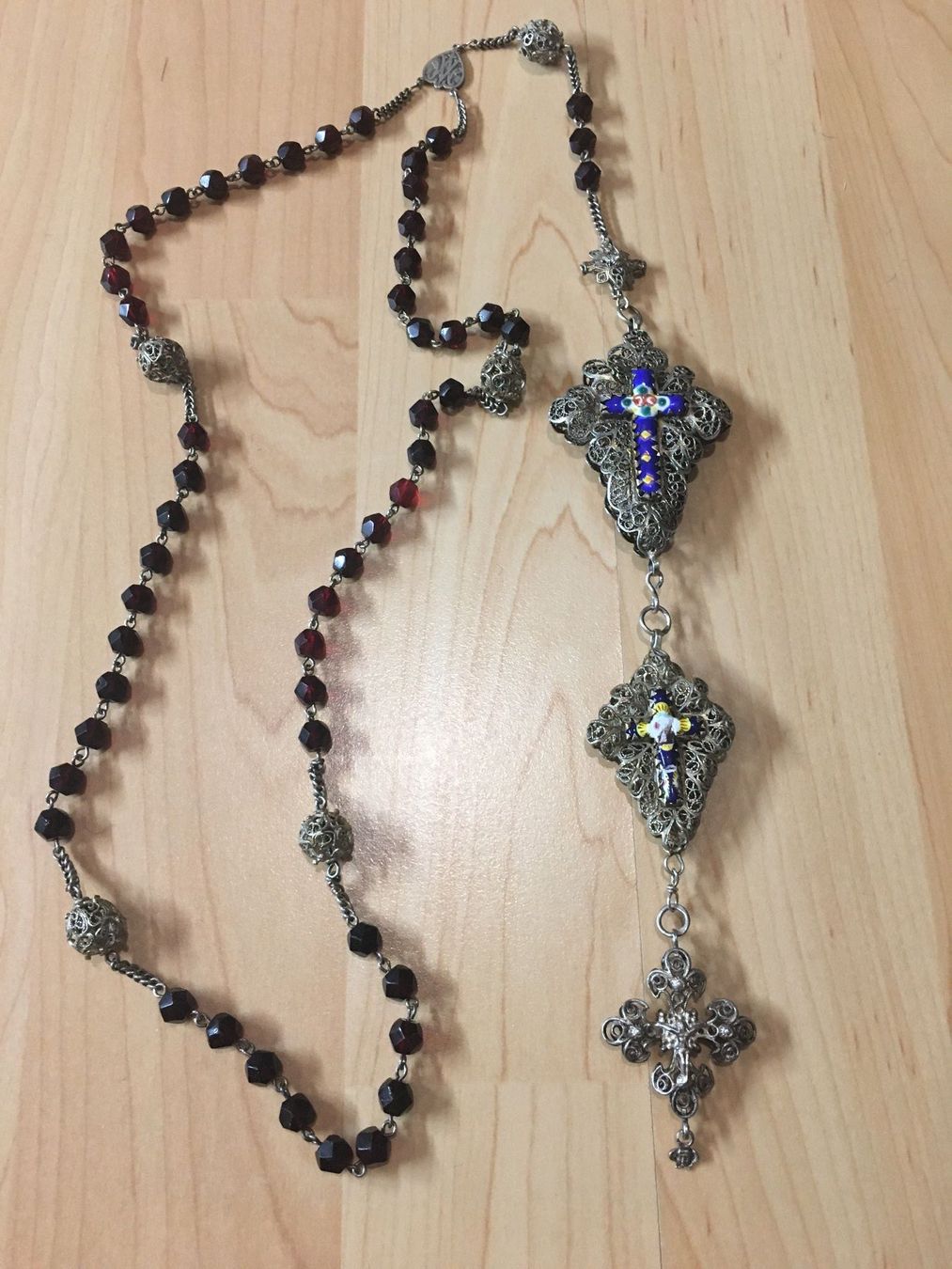 Sonstiger Schmuck: Antiker silberner Rosenkranz – Neu (gemäss Beschreibung) aus Savosa von Fransis