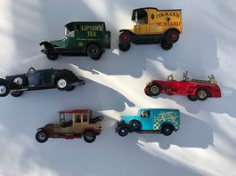Lot de 6 voitures miniatures en métal