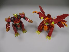 2x BAKUGAN Dragonoid Actionfigur Spin Master 17 - 18cm gross