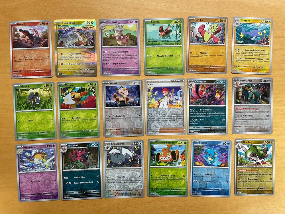 Pokemon Reverse Karten Set (Versand gratis) (Neu (gemäss Beschreibung ...