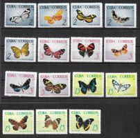 Kuba Serie 1058 - 1072 Tropische Schmetterlinge * 22.9.1965