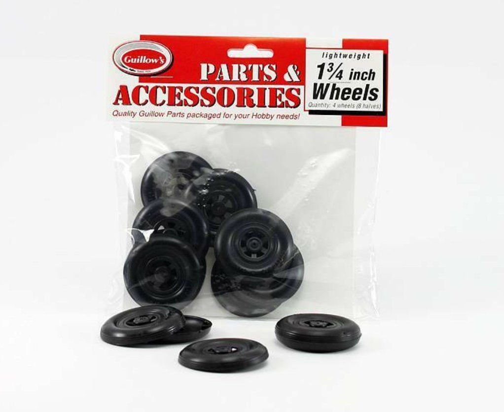 Modellismo RC: Guillow's 45mm Lightweight Plastic Wheels roues GUI 115 – Nuovo e nell'imballaggio originale da Trélex venduto da Arnaudyak