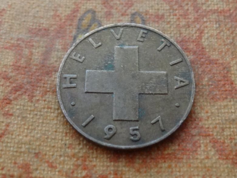 Tutti le monete: 1 Rp. 1957   (C) – Usato da Romanel-sur-Lausanne venduto da Swift13