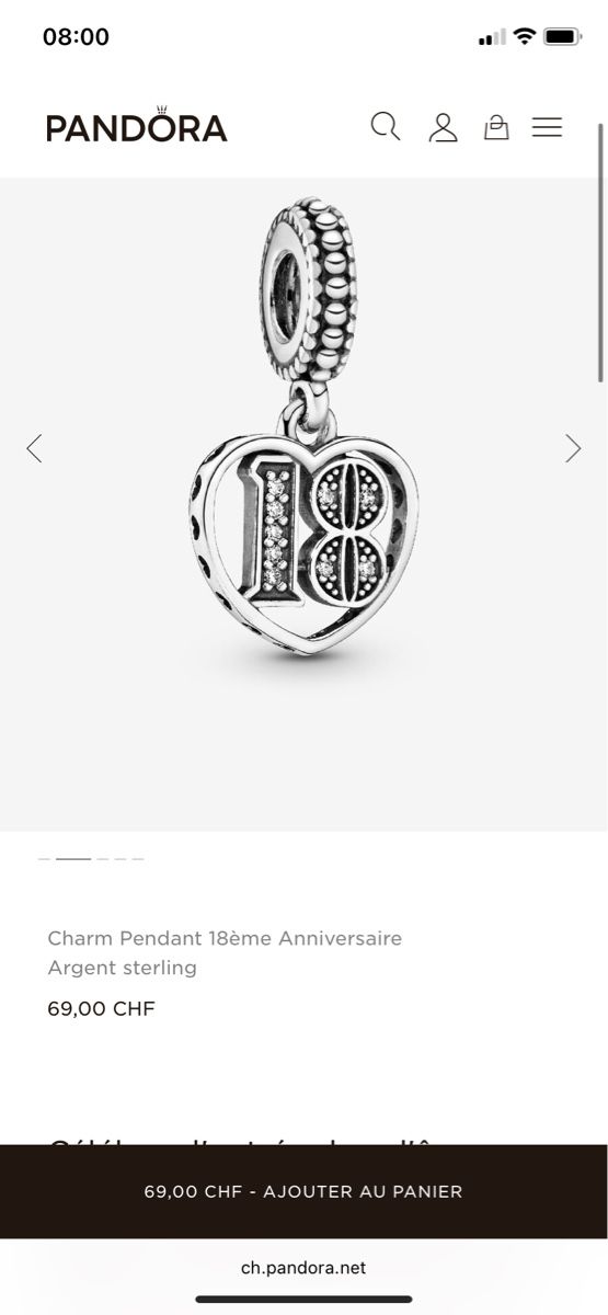 Pandora Ciondoli: Pandora 18 Herz Charms – Usato da Givisiez venduto da dor_xb9k 2