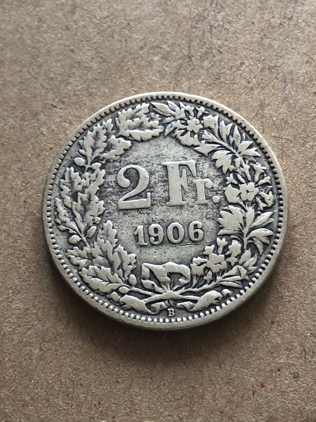 Alle Münzen: 2 Fr. 1906 – Gebraucht aus Schötz von Odpa