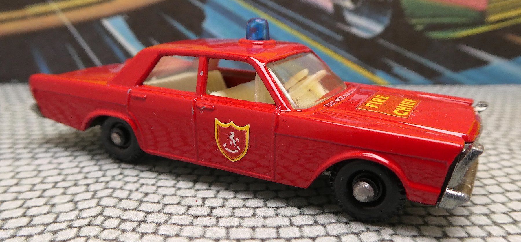 Matchbox Giocattoli: Matchbox Nr. 59 Fire Chief Car 1965 – Nuovo e nell'imballaggio originale da Zofingen venduto da Goldengolden 3