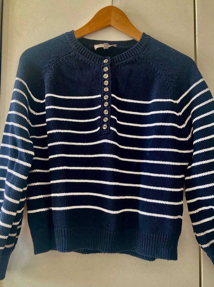 Portamonete: Sézane - Pull Léontine, marine/ecru. Taille XS – Usato da Locarno venduto da tabe22979 1