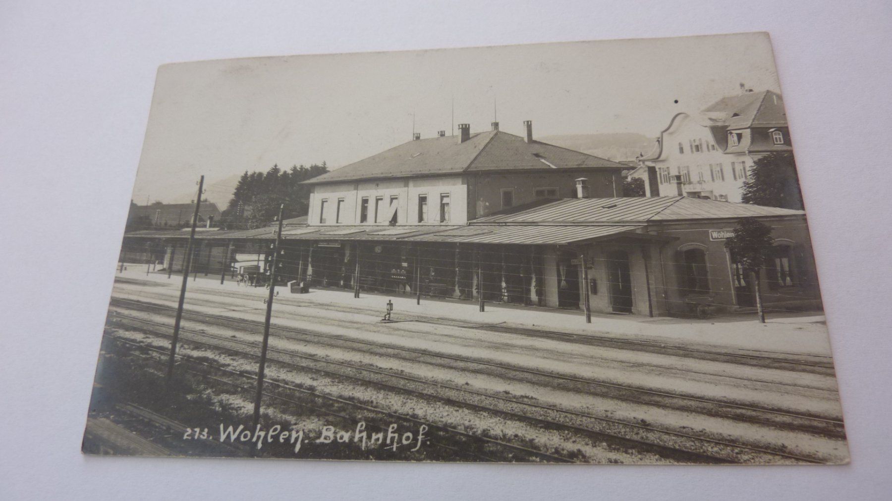 Cartoline postali: Uralte Ansichtskarte : Wohlen , Bahnhof um 1918 – Usato da Birrwil venduto da Schnaepli