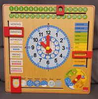 Goula Kalender Uhr Wetter Holz Kinder pädagogisch, TOP ZUST.