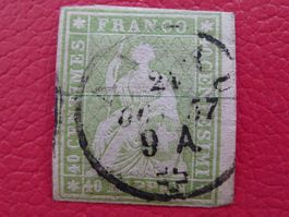 Strubel 26A (26A3) Rund-Stempel von AARAU, ATTEST, 24.10.57