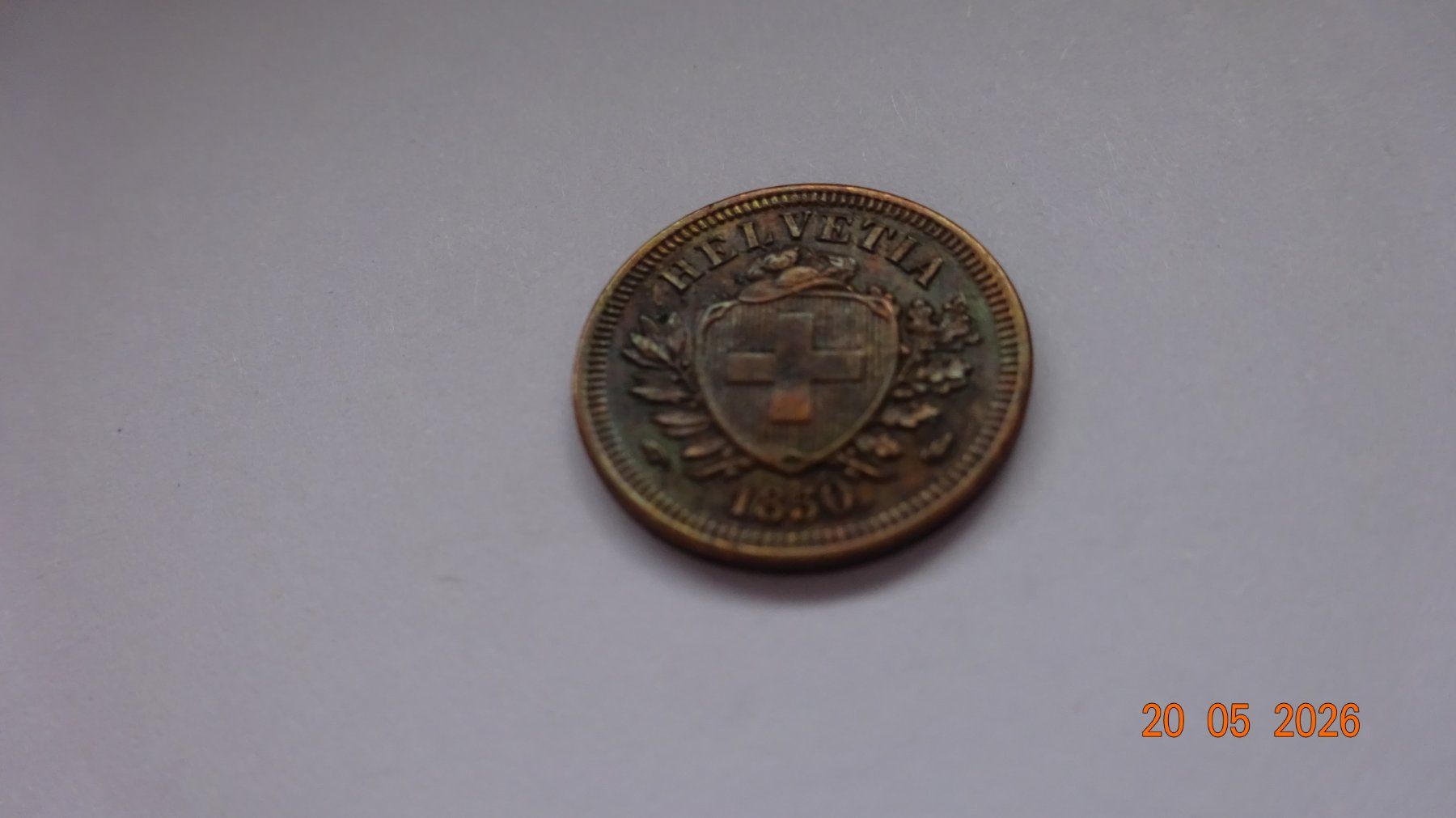 Tutti le monete: 1 Rappen 1850 Très rare – Usato da bassecourt venduto da Oursvert 1