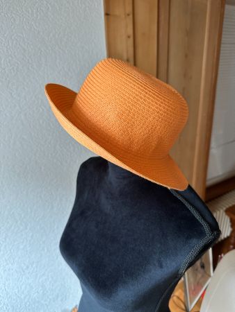 Oranger Sommer Sonnen Hut M/L neu!