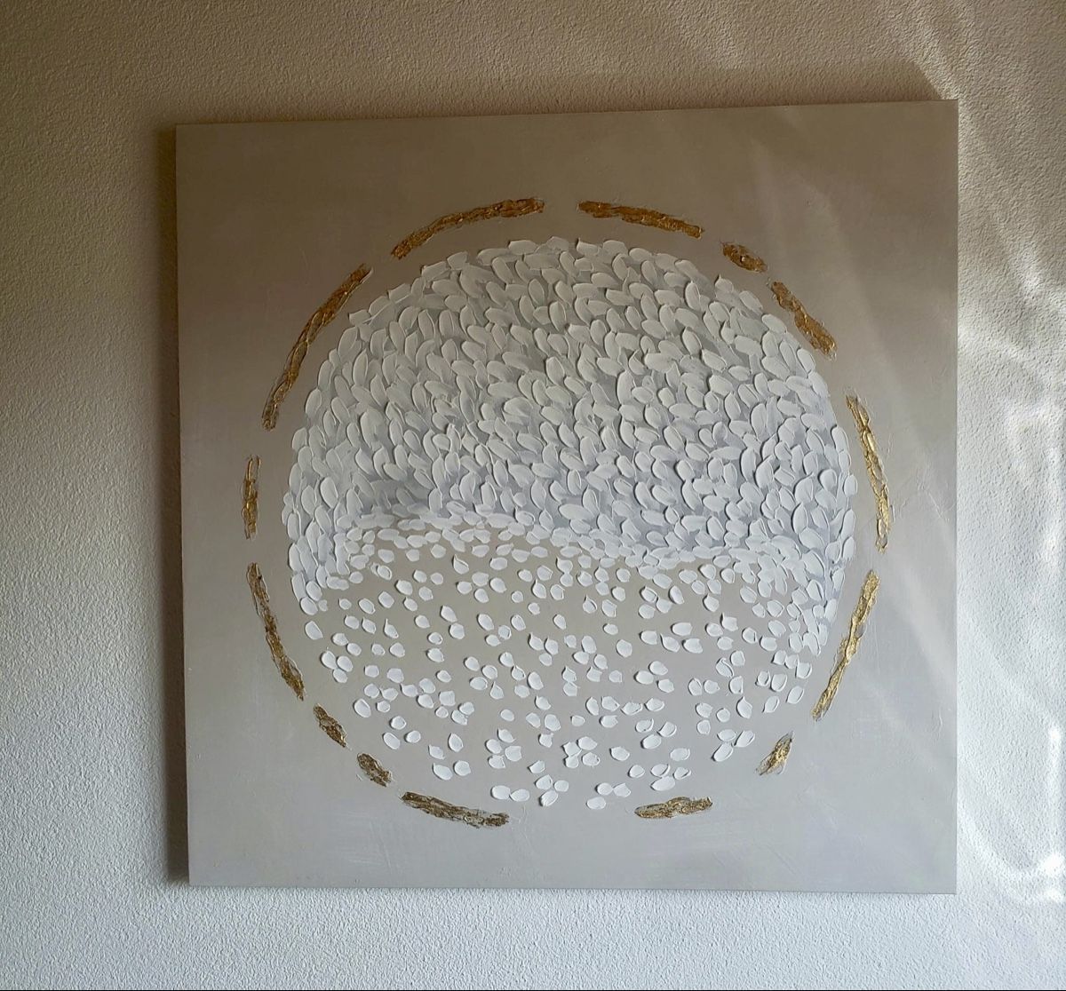 Foto & Immagini: Modernes Gemälde in Weiss-Gold - Einzigartiges Design! – Usato da Baden venduto da Fifty-Raph