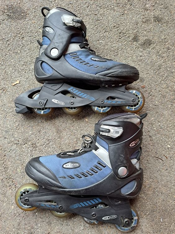 Madivo Horizon Boy Adjustable Inline Skates ABEC-5 Ball Bearings Inline Skates for Men, Teenagers Children, Black/Blue, Sizes 30-33, 34-37, 38-41 (M (34-37
