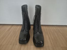 Leder Schnürboots, Boots, Stiefel Vagabond, schwarz, Gr. 39