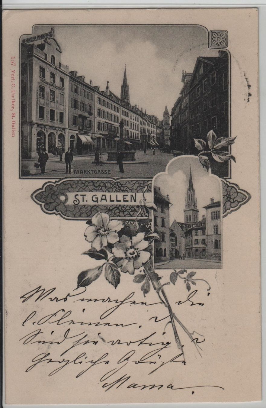 Cartes postales: St. Gallen - Marktgasse – Antique à Ettingen par Kartenplanet