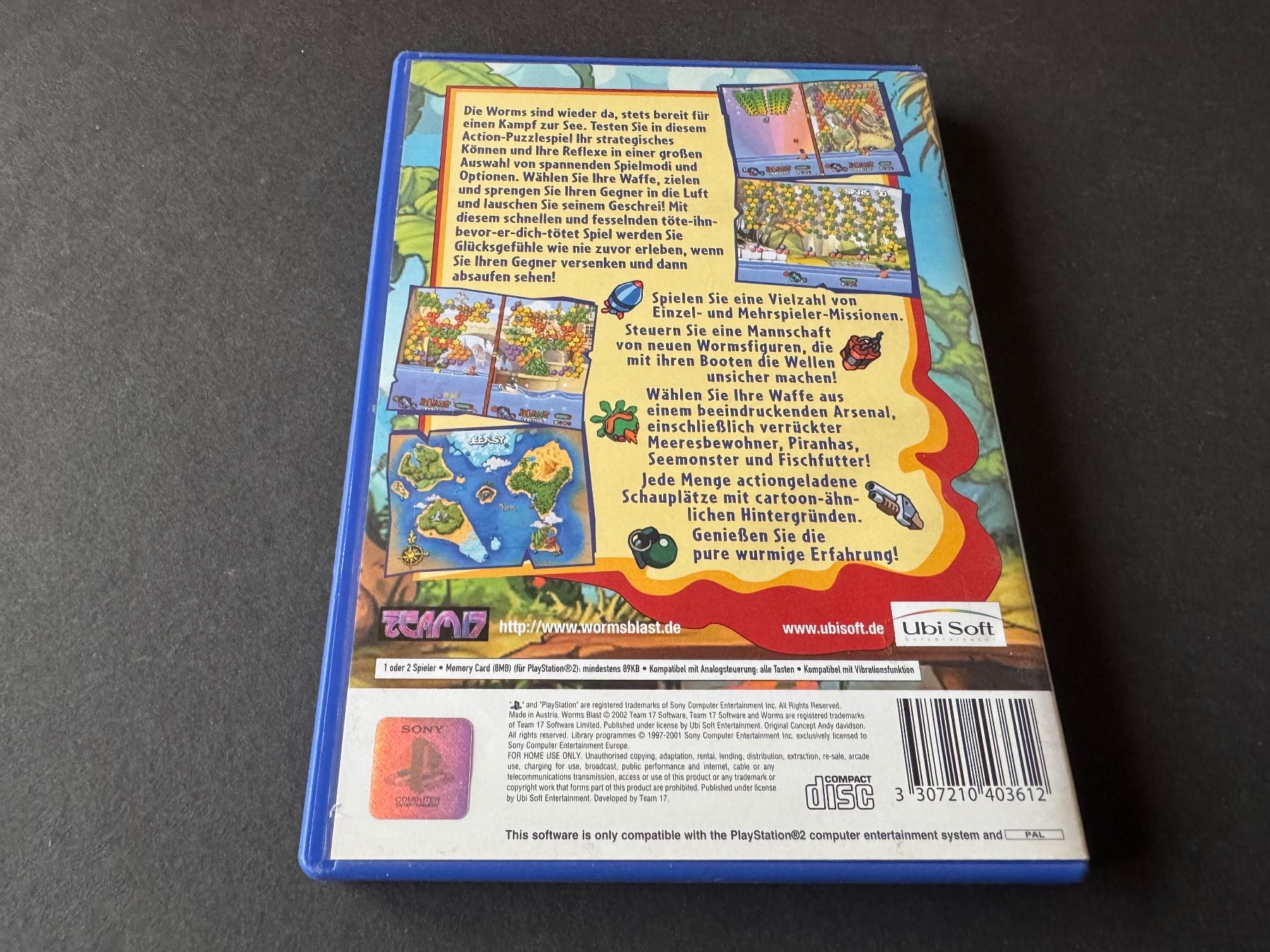 Sony Jeux: WORMS BLAST SPIEL FÜR PS2 – D'occasion à Hägendorf par bri_v995 2