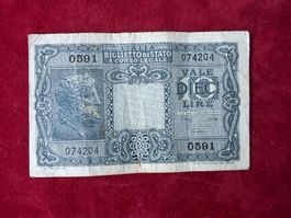 ITALIA - DIECI LIRE 23 Novembre 1944 - Usato / Gebraucht