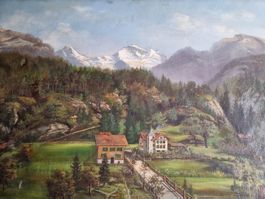 GEMÄLDE LANDSCHAFT OEL/ LEINWAND GRÖSSE 75X45CM