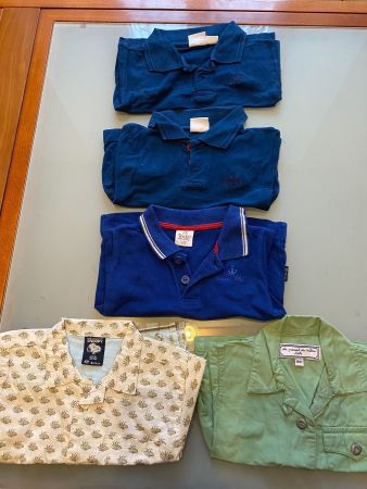 Lot de 3 polos & 2 chemises garçon T.68