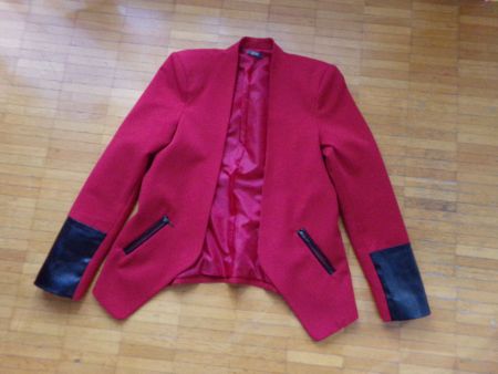 Damen Blazer dunkel rot  schwarz  Gr. 38    KIOMI