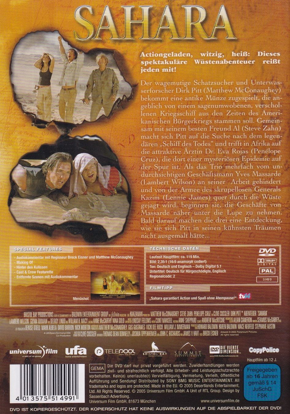Tutti i DVDs: DVD ab Fr. 1.--, Sahara – Usato da Lausen venduto da Mondeo10628 1