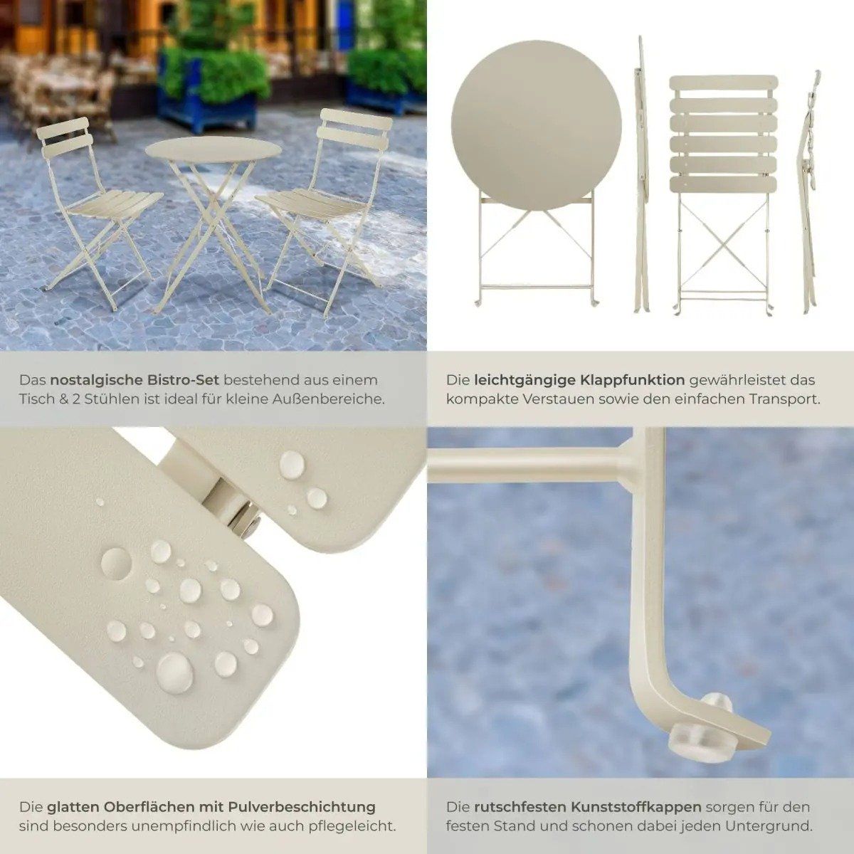 Tischset: Gartenmöbel Bistro Set Klapptisch mit 2 Stühlen VALENTIN – Neu und originalverpackt aus Lachen SZ von sw3zzy 4