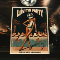 Affiche Poster Retro Art Mid-Century Groovy Disco