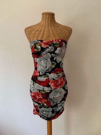 MYSTIC - Bustier Schlauchkleid geblümt S