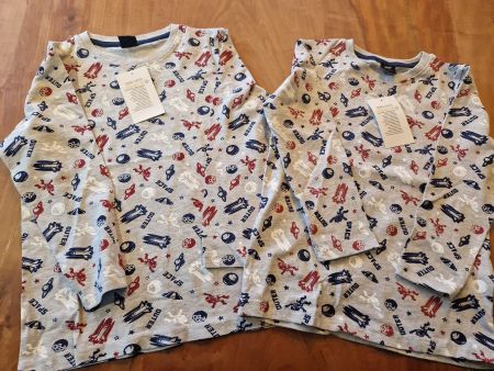 NEU Partnerlook Langarmshirts 116 & 122