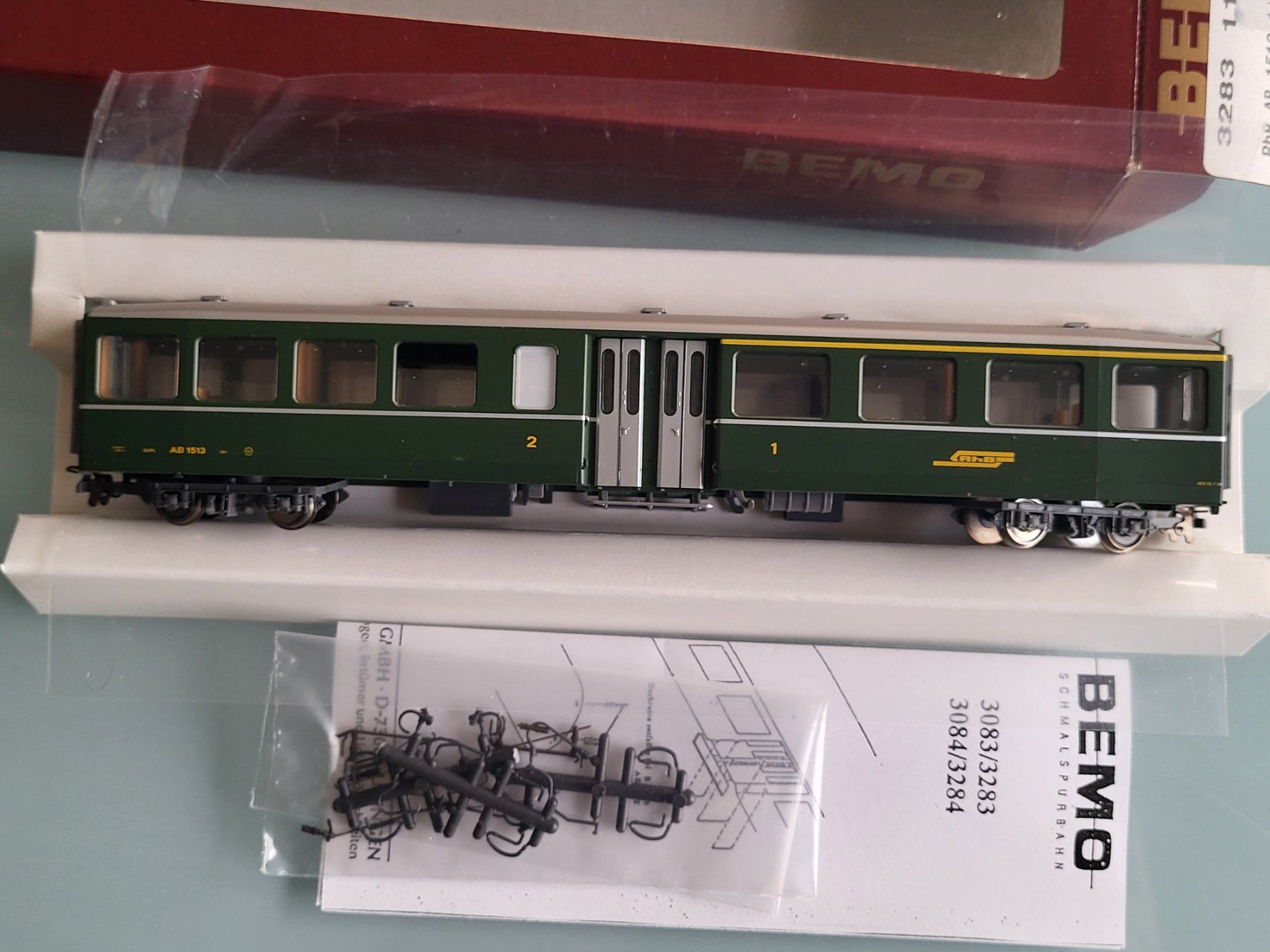 Bemo Modellini di ferrovie: H0m  Bemo  RhB AB 1513  Mitteleinstieg NEU ! – Nuovo e nell'imballaggio originale da Oberburg venduto da sensetal 2