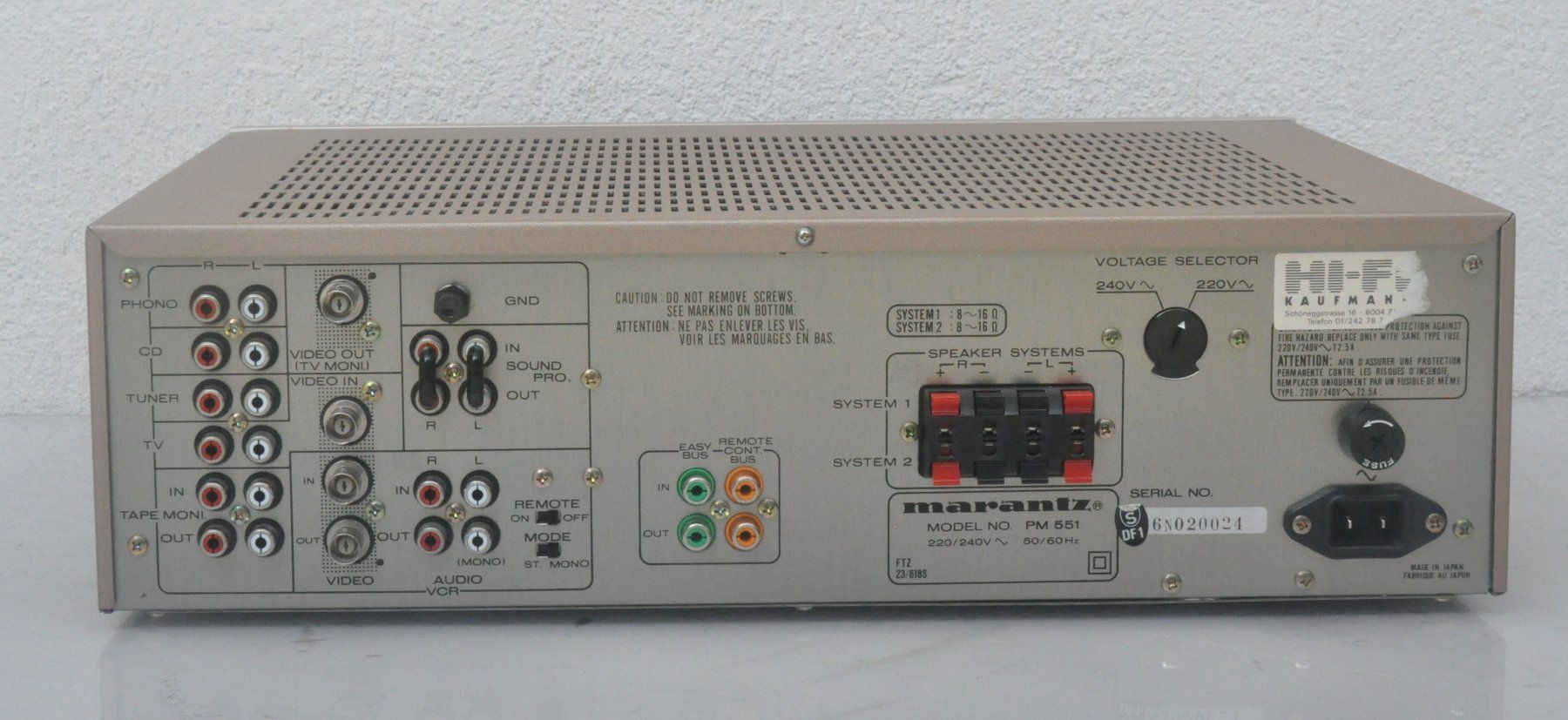 Marantz Amplificatori: Marantz PM551  Integrated Amplifier – Usato da Oberglatt ZH venduto da Kumar2 7