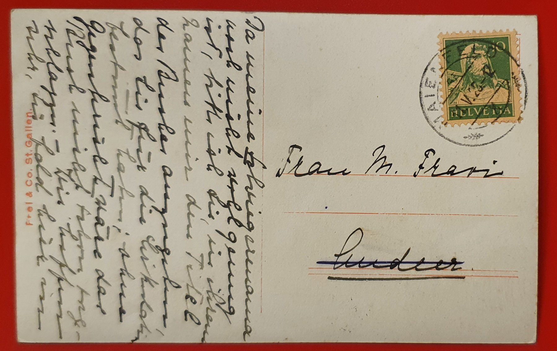 Cartoline postali: Maienfeld 1925 – Usato da Kreuzlingen venduto da Rschweiz1 1
