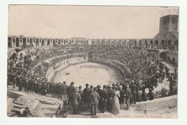 Postkarte Arles die Arenen Kampf von Stieren, Frankreich