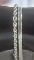 Bracciali corda e serpente argento da donna