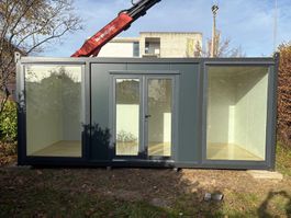 Bürocontainer / Verkaufsraum / Hofladen - Boden Eiche 3cm
