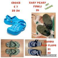 Finkli EASY PEASY 25, CROCS Baya 23/24, 2 x MANGO Flip Flops